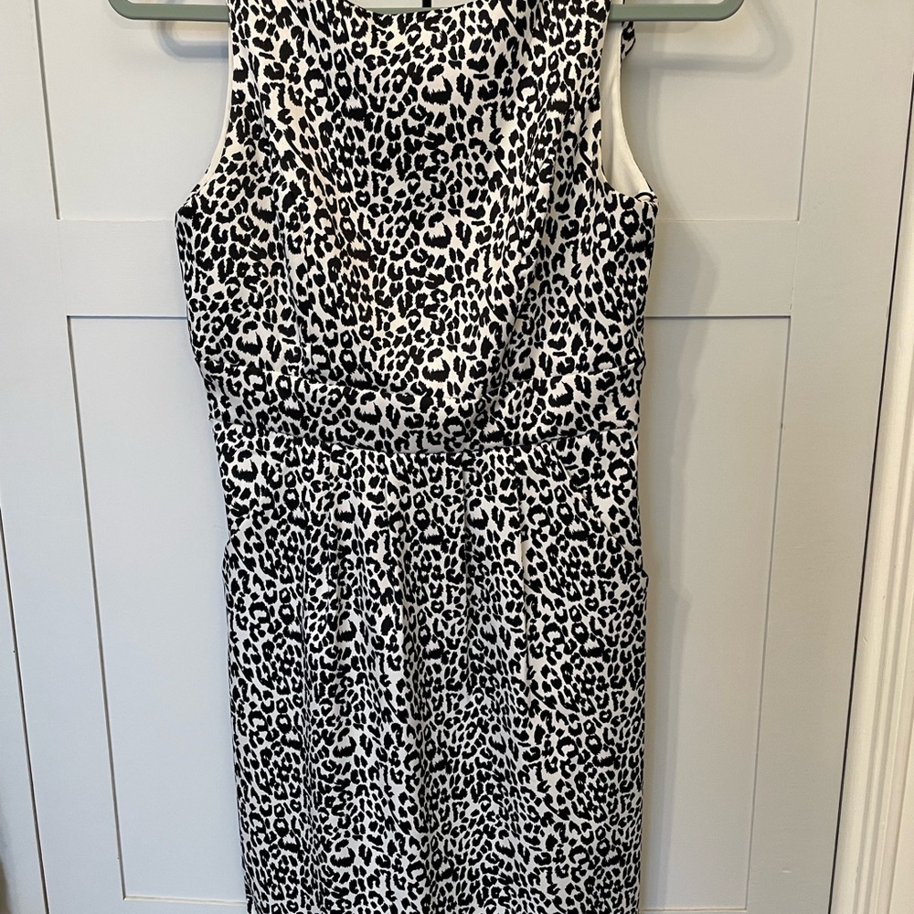 XOXO Black and White Animal Print Midi Dress